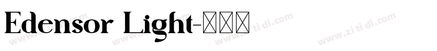 Edensor Light字体转换